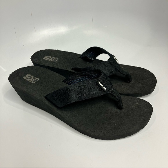 Teva mush wedge slip flops size 11 - Picture 1 of 8